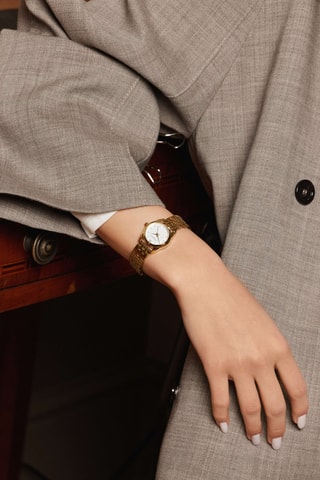 Orologio al quarzo in acciaio Lej da Staz - Dorato