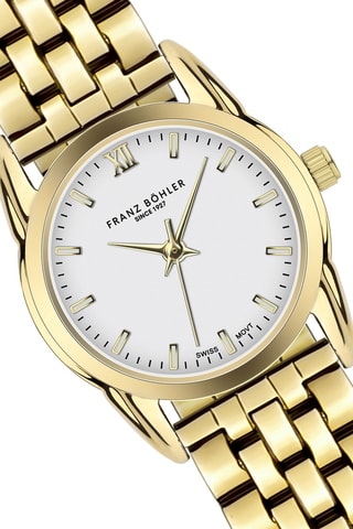 Orologio al quarzo in acciaio Lej da Staz - Dorato