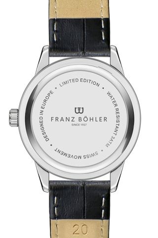 Orologio al quarzo in pelle Katzensee - Nero e argentato