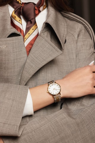 Orologio al quarzo in acciaio Lugano - Argentato e dorato