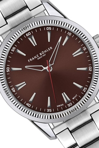 Orologio al quarzo in metallo Rotsee - Cronometro - Argentato