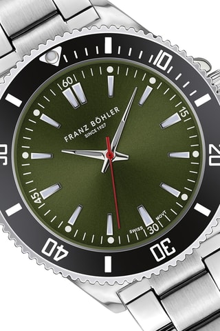 Orologio al quarzo in metallo Baldegg - Cronometro - Argentato