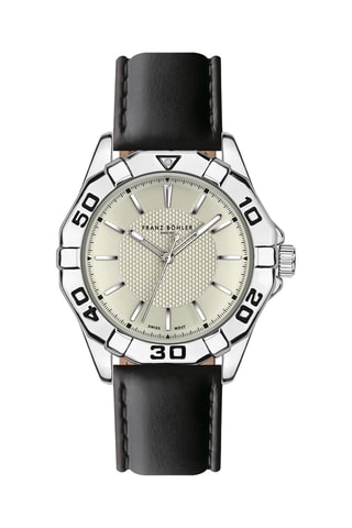 Orologio al quarzo in pelle Gelmer - Nero e argentato