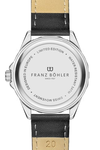 Orologio al quarzo in pelle Gelmer - Nero e argentato