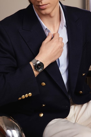 Orologio al quarzo in acciaio Hallwil - Argentato