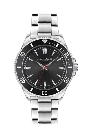 Orologio al quarzo in acciaio Hallwil - Argentato