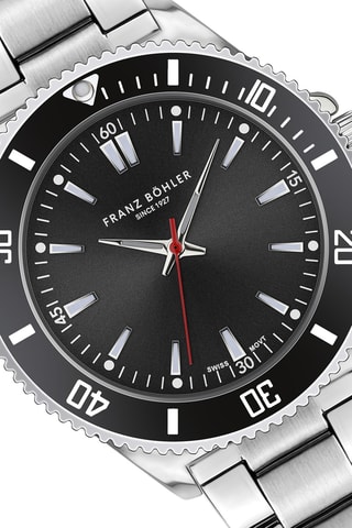 Orologio al quarzo in acciaio Hallwil - Argentato