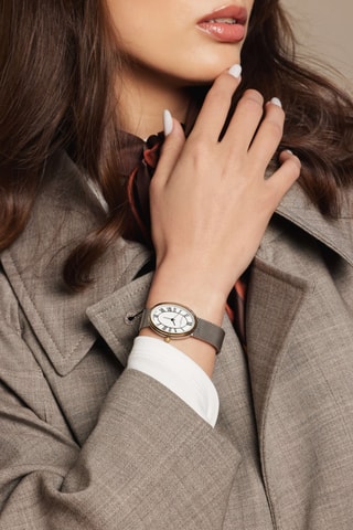 Orologio al quarzo in acciaio  Davos - Argentato e dorato
