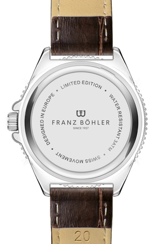Orologio al quarzo in pelle St Moritz - Cronometro - Marrone e argentato