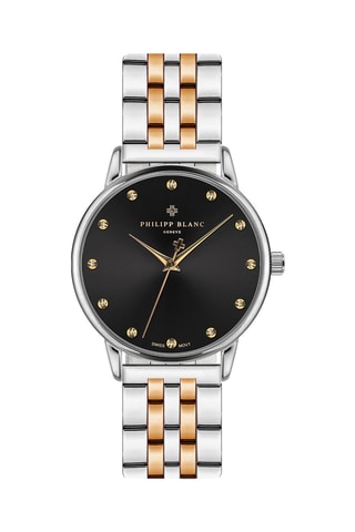 Orologio al quarzo in acciaio - Argentato e dorato