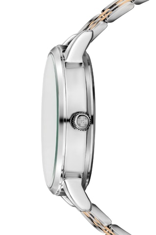 Orologio al quarzo in acciaio - Argentato e dorato