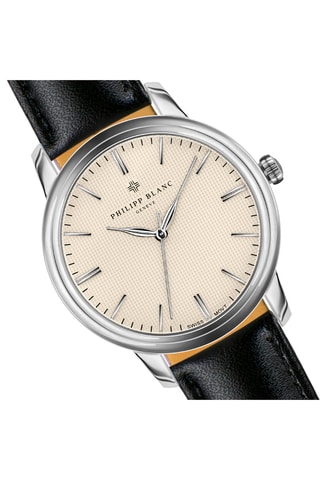 Cofanetto orologio al quarzo in pelle e bracciale in pelle