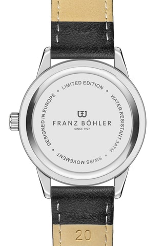 Orologio al quarzo in pelle Türlersee - Nero e argentato