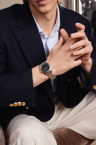 Orologio al quarzo in acciaio Huttwil - Argentato
