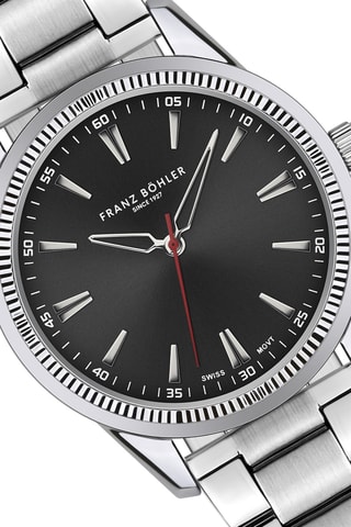 Orologio al quarzo in acciaio Huttwil - Argentato