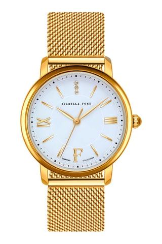 Orologio al quarzo in acciaio e diamanti Selene