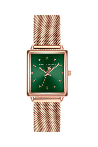 Orologio al quarzo in acciaio Joyful Journey - Dorato rosa e verde