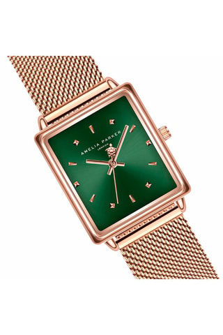 Orologio al quarzo in acciaio Joyful Journey - Dorato rosa e verde