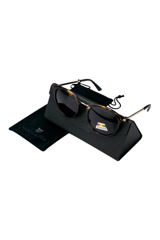 Occhiali da sole polarizzati unisex - Categoria 3 - Nero, marrone e dorato