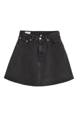 Minigonna in jeans - Nero 