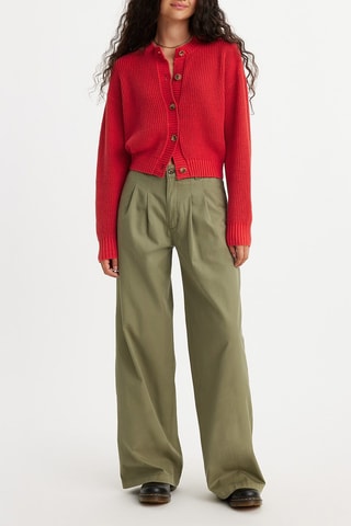 Pantaloni wide legs - Kaki