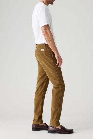 Pantaloni chino slim in velluto - Marrone