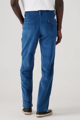 Pantaloni straight in velluto Authentic - Blu scuro