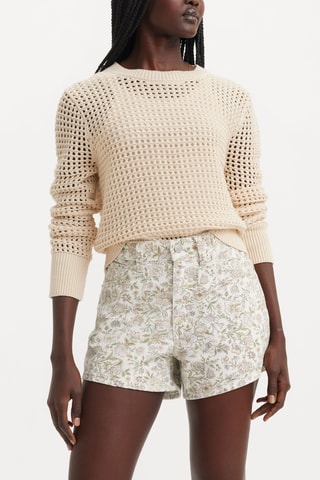 Shorts mom 80's in jeans - Ecrù