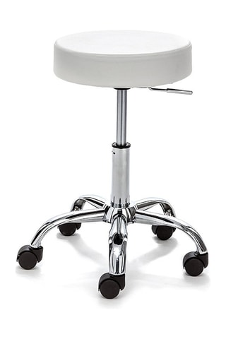 Tabouret avec roues Tizio - Blanc