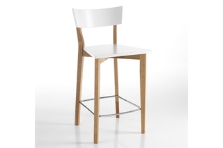 2 tabourets en bois Kyra - Blanc