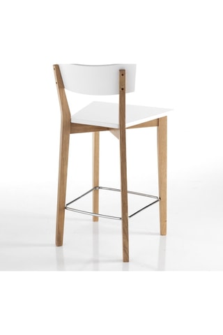2 tabourets en bois Kyra - Blanc