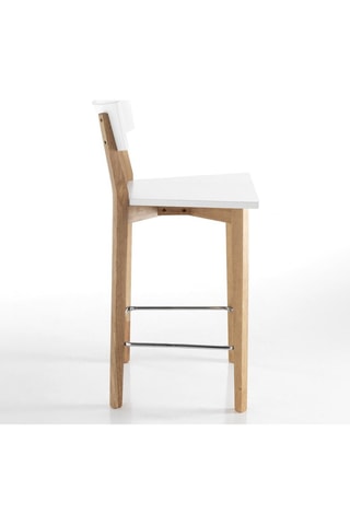 2 tabourets en bois Kyra - Blanc