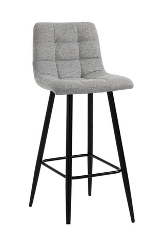 2 tabourets de bar Toffee - Gris et noir