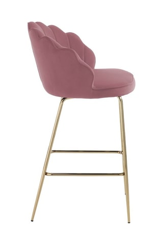 Tabouret de bar Shell - Rose poudré et doré