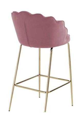 Tabouret de bar Shell - Rose poudré et doré