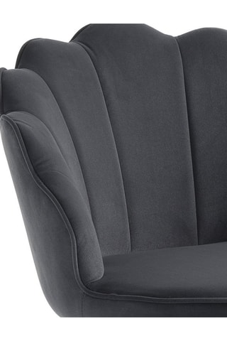 Tabouret de bar Shell - Gris foncé et doré