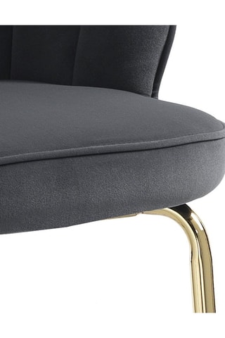 Tabouret de bar Shell - Gris foncé et doré