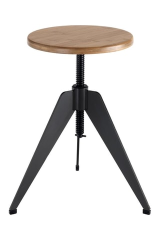 Tabouret en bois Arko - Noir et naturel