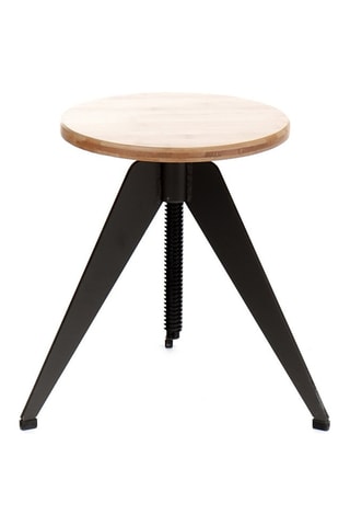 Tabouret en bois Arko - Noir et naturel