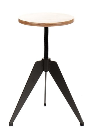 Tabouret en bois Arko - Noir et naturel