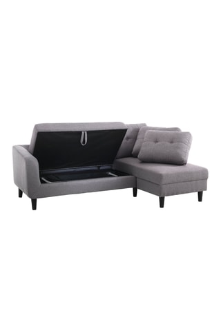 Canapé d'angle droit convertible Fanny - Anthracite
