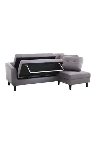 Canapé d'angle droit convertible Fanny - Anthracite