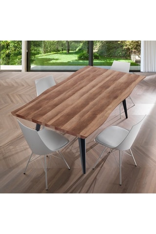 Table Nell-a - Imitation bois et noir
