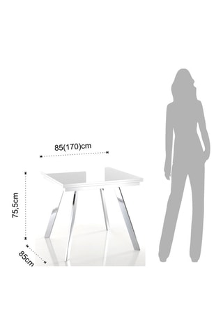 Table extensible Riky - Blanc
