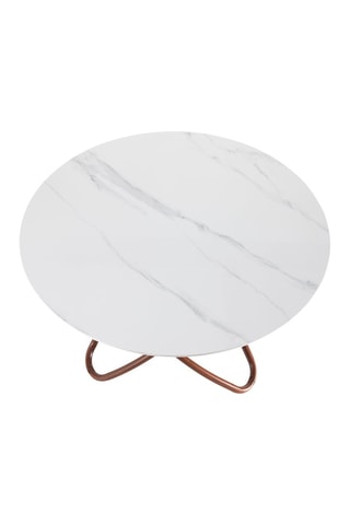 Table Hula Hoop - Imitation noyer et blanc
