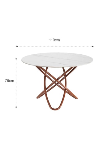Table Hula Hoop - Imitation noyer et blanc