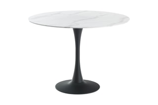 Table ronde Tokio - Blanc et anthracite