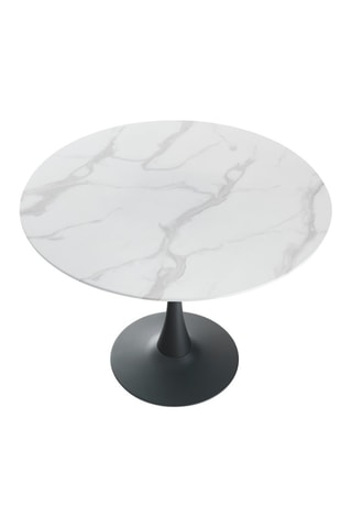 Table ronde Tokio - Blanc et anthracite
