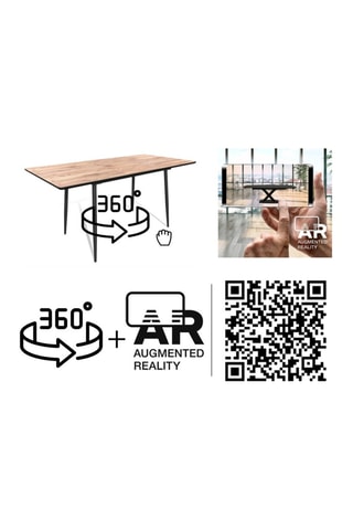 Table extensible Frugo - Imitation bois et noir