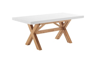Table extensible Jolly - Blanc et naturel